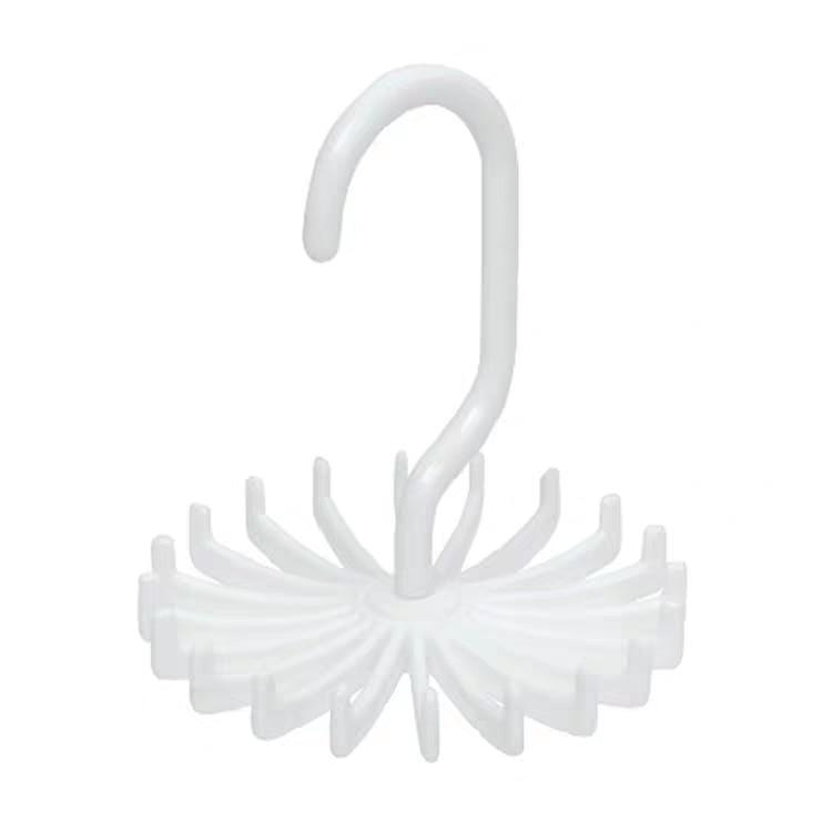 360 Degree Rotating Belt Rack Neck Tie Hanger Storage Hanger Tie Belt Neck Holder Space Saving 20 Hooks Clothes Hanger