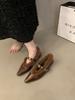 French Temperament Leopard Print Fluffy Slippers Women's Shoes 2025 New Autumn and Winter Bag Head Half Slippers Velvet Cotton Shoes