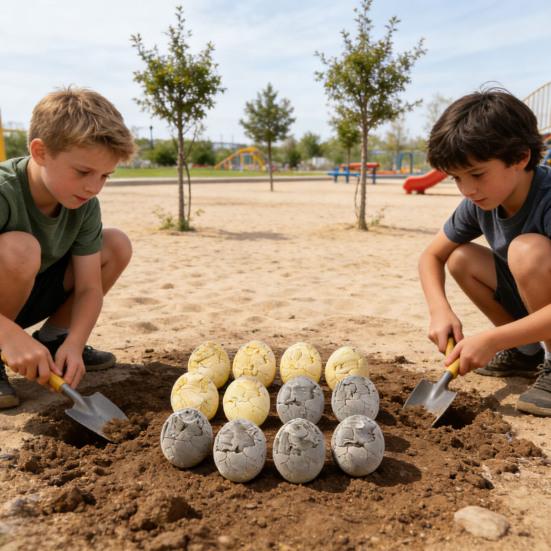 Dinosaur Egg Dig Kit Excavation Toy with Random Skeleton Models Includes Dig Tools & Guide Educational STEM Activity for Kids