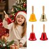 Ornament Christmas Hand Bell Jingle Sound Santa Claus Jingle Bells Metal Handbell  Christmas Party