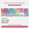 130 Keys Blue Dream Five Sided Dye Sublimation Keycaps MOA Profile PBT Keycaps for Cherry MX Switch Mechanical Gaming Keyboard