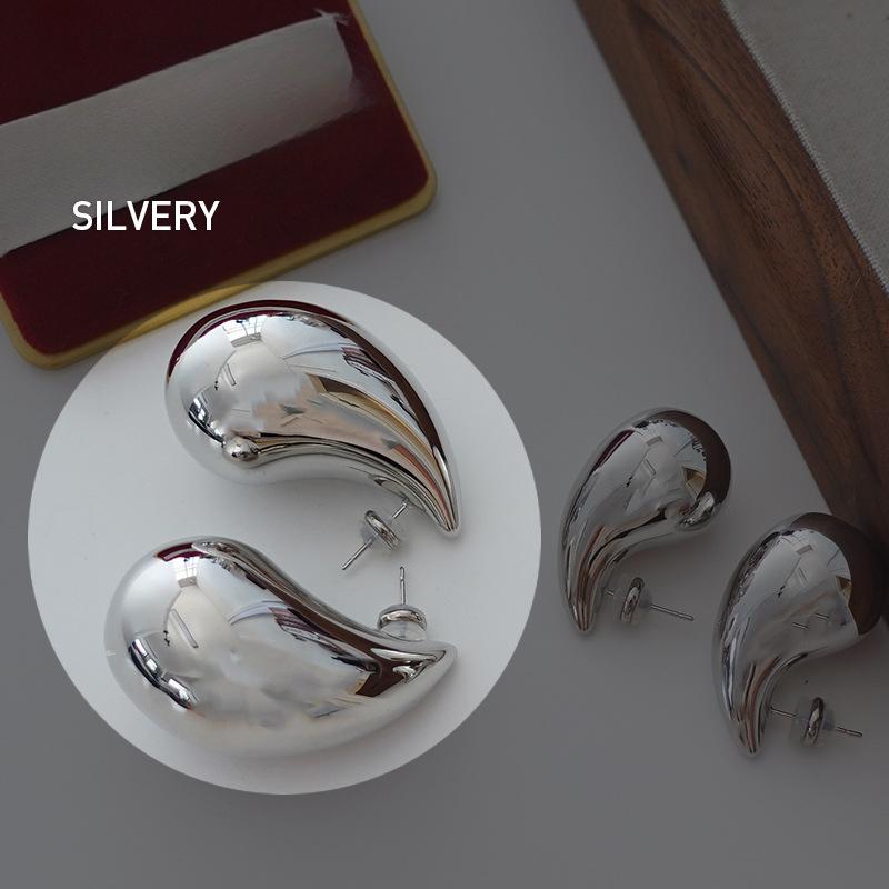 Metal Water Drop Stud Earrings, Style, Fashion Personality, Exaggerated Earrings, Cold Atmosphere, Advanced Sense Earrings