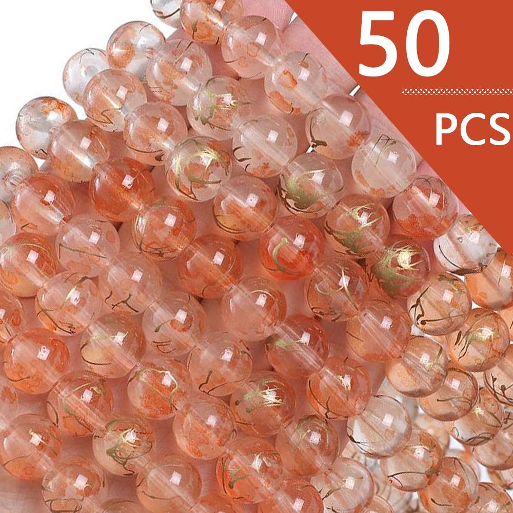 Japońskie i koreańskie rozmazujące się przezroczyste tusze posypywanie złotem szklane koraliki luźne koraliki ręcznie robione diy materiał do koralików akcesoria do bransoletek