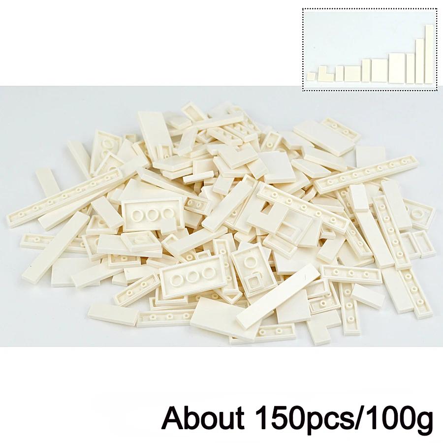 150PCS City Thin Bricks Multicolour DIY Model Smooth Thin Building Blocks Toy Parts Bulk Figures Educational Children Toys Gift