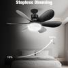 With Remote Control LED Ceiling Fan Light 3 Speeds Wind Silend Motor 30/40W Ceiing Fan Lamps Tricolor Dimmable Ceiling Fan Lamp