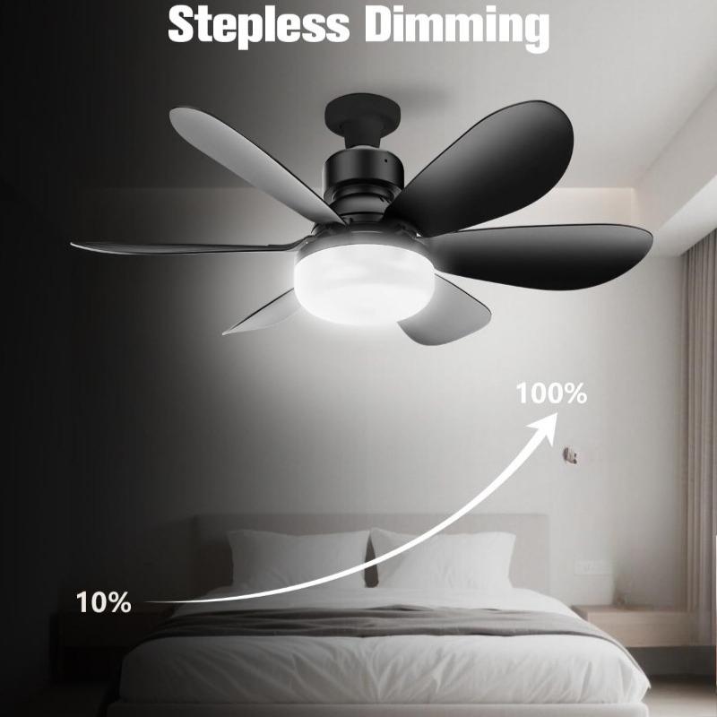 With Remote Control LED Ceiling Fan Light 3 Speeds Wind Silend Motor 30/40W Ceiing Fan Lamps Tricolor Dimmable Ceiling Fan Lamp