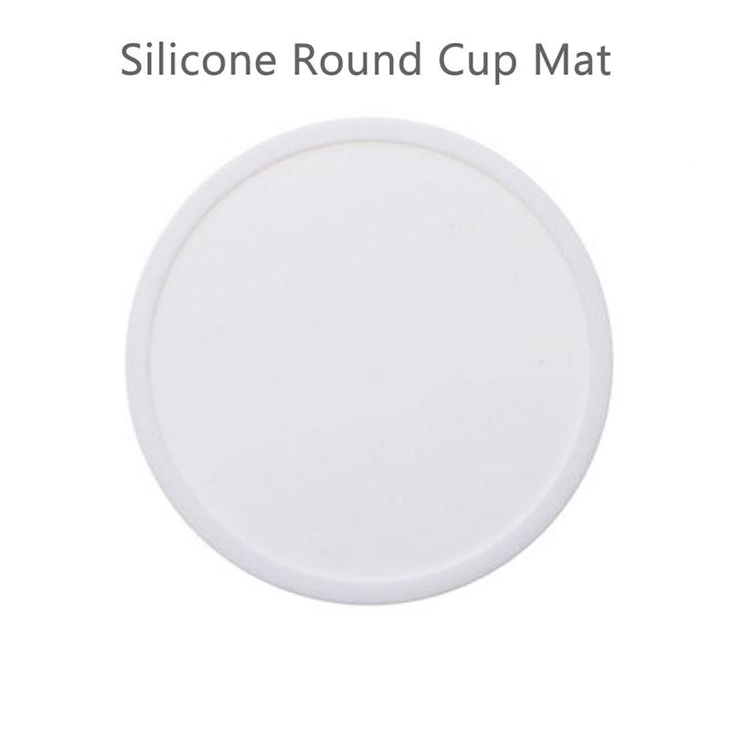 Food Grade Silicone Circular Coaster Waterproof Anti-Slip Hot Beverage Mat for Tea Coffee Glass Use - Home Dining Table Access