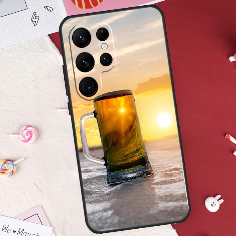Beers Alcohol Summer Bubble Case For Samsung Galaxy S24 FE S20 FE S21 S22 S23 S25 S26 Ultra S10 Plus S25 FE Cover Shell