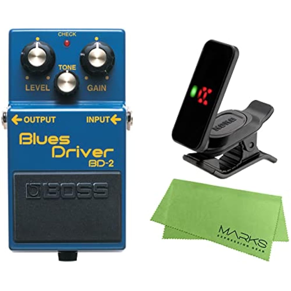 BOSS Boss - Blues Driver BD-2 + KORG Pitchclip 2 PC-2 + Marks Original Cross Set