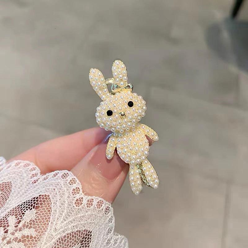 Elegant 2025 Korean Bow Pearl Rhinestone Hair Clip - Internet Celebrity Style