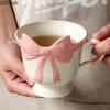 Rosa Rosett Dekorativ Mugg Vackra Keramikmuggar Matbord Kaffemuggar Fika TeKopp Vattenkopp Fruktjuice Behållare