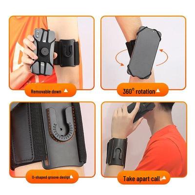Detachable Rotating Phone Armband for Ride-Hailing & Food Delivery