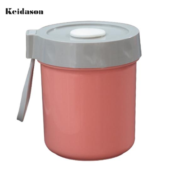 

450 мл Полезная герметичная пищевая пластиковая кружка для овсянки, чашка для супа, контейнер для каши для завтрака, ежедневное использование розовый