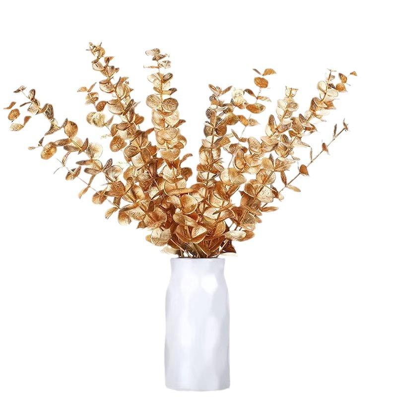 20/10PCS Artificial Eucalyptus Leaves Artificial Plants Tree Stems Flower Wreath Bouquet Garden Decorations Home Accessories