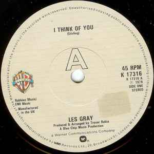 

7inch Record LES GRAY I Think Of You K17316 Warner Bros. Re 1979 UK Rock Used