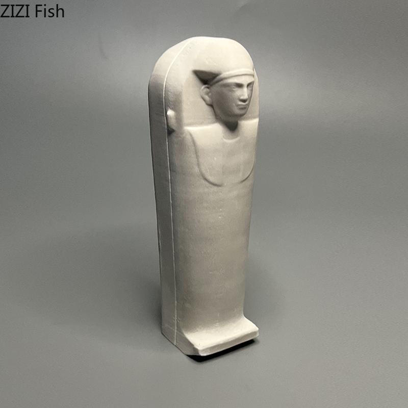 Ancient Egyptian Pharaoh's Mummy Coffin Plaster Statue Desk Decoration Artwork Figures Ornaments Sculpture Room Aesthetic Decor