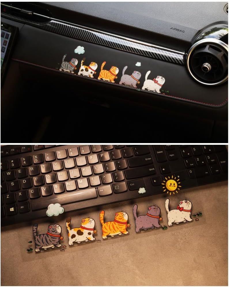 GOODCHI Cute Cat Sticker, Waterproof, Car, Motorcycle, PC, Suitcase, Sign, Refrigerator, Wallpaper, Decoration, Hide