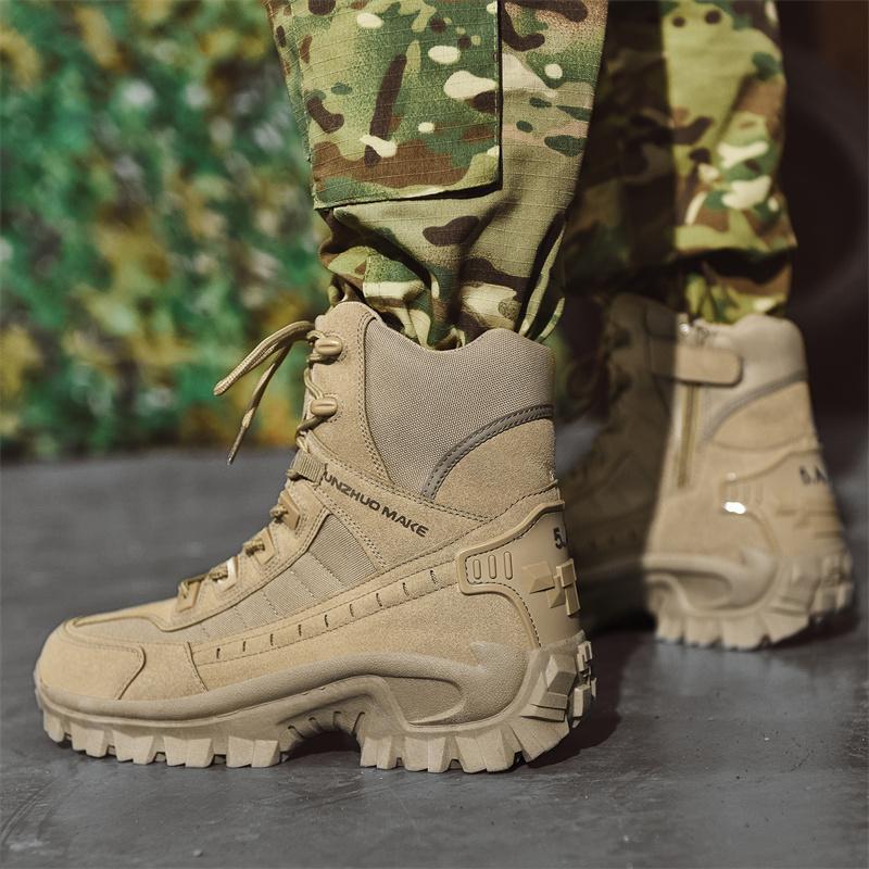 Fashion New large size men fashion outdoor boots outdoor sports leisure comfortable thick sole anti-slip wear-resistant men hiking boots