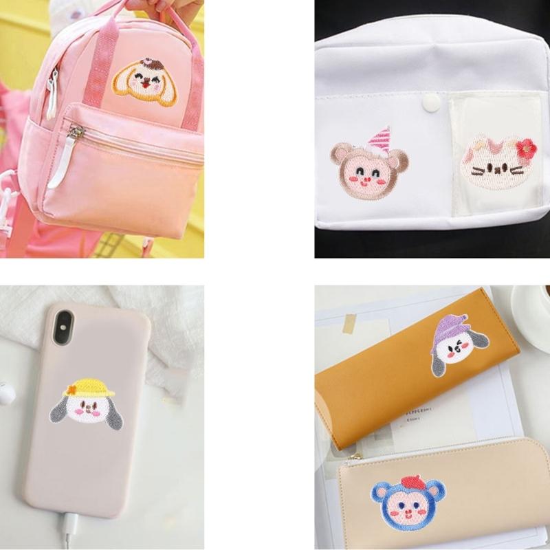 11 Pcs Sew On/Iron On Patches Cartoon Animal Embroidered Patches Sewing Patches Applique Patches for Bag Decorations