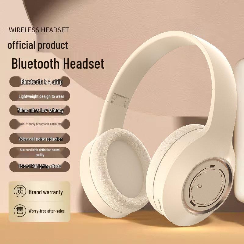 Genuine Over-Ear Bluetooth Headphones 2025: Heavy Bass, Noise-Cancelling, Gaming with Mic, Long Battery Life.