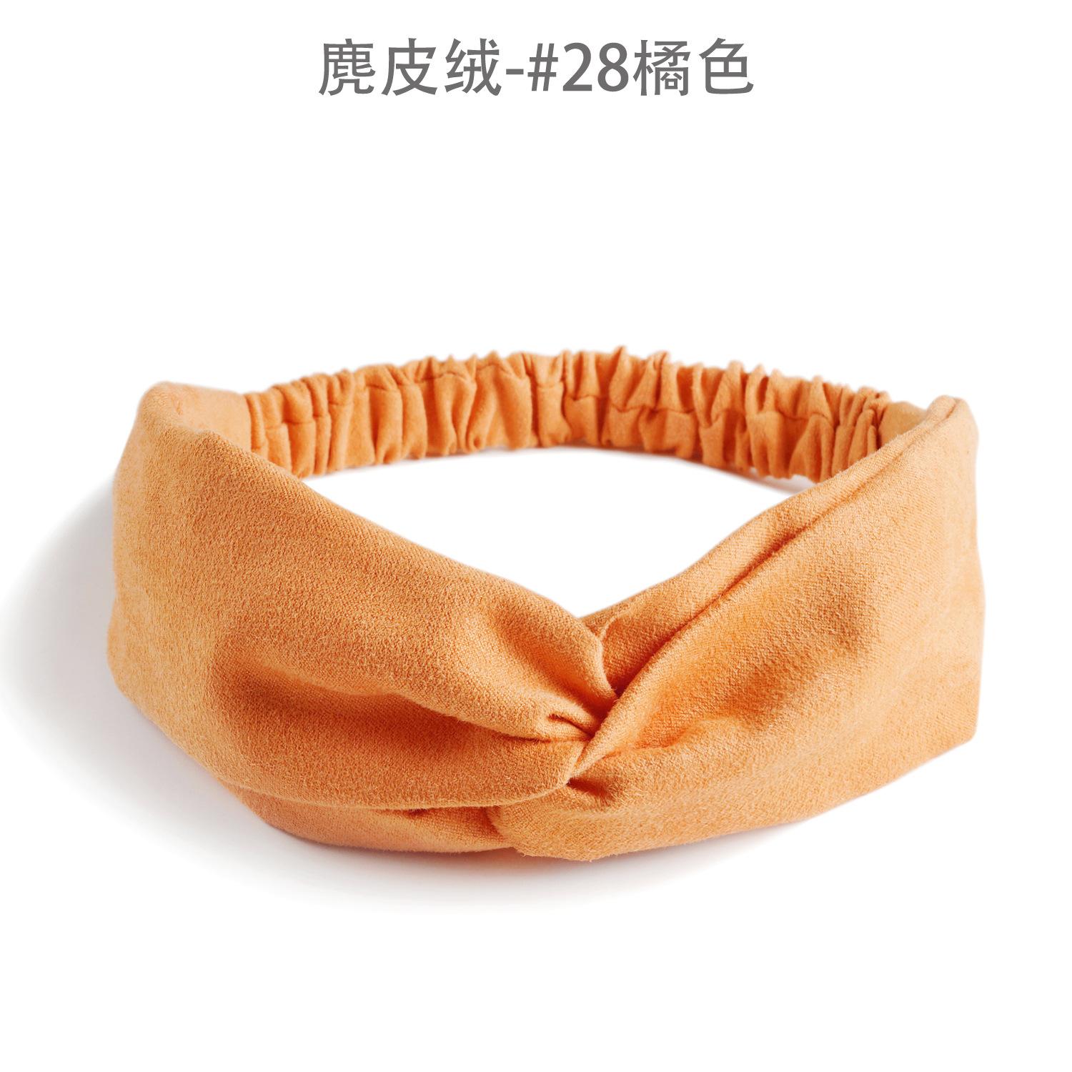 

Эластичная перекрещенная повязка на голову, однотонная трикотажная хлопковая замшевая повязка на голову, женские аксессуары для волос, повязка на голову, головной убор Kapeng Factory Direct Sales [Customizable]