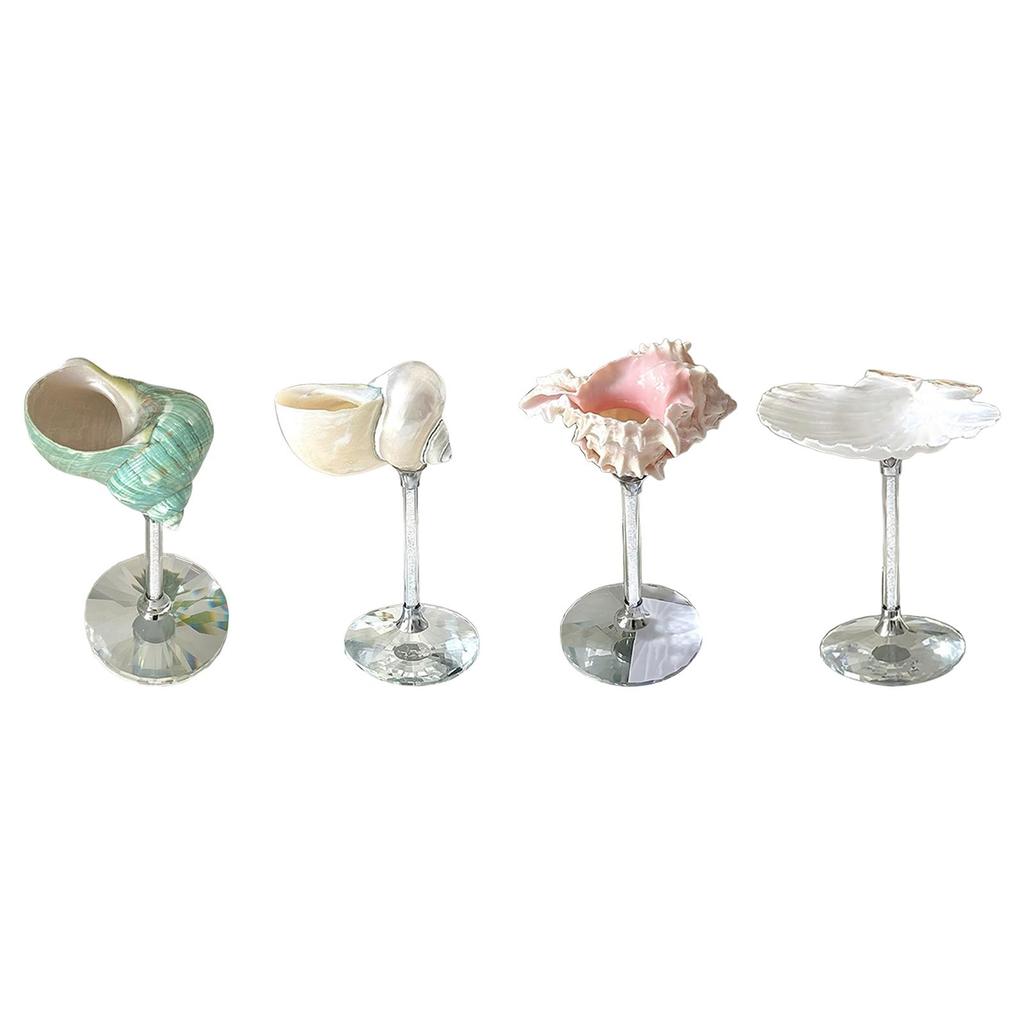 Wijnglazen in Schelpvorm Sapglas Kopje Creatief Multifunctioneel 2x7inch voor Moederdag Elegante Accessoires Handgemaakt