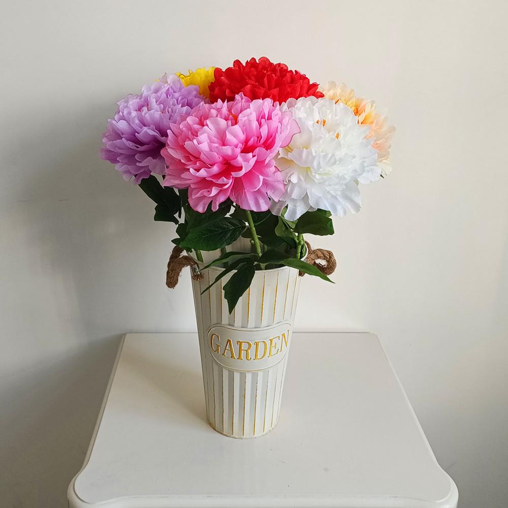 Rich Peony Silk Flower Arrangement for Floor or Tabletop Decoration