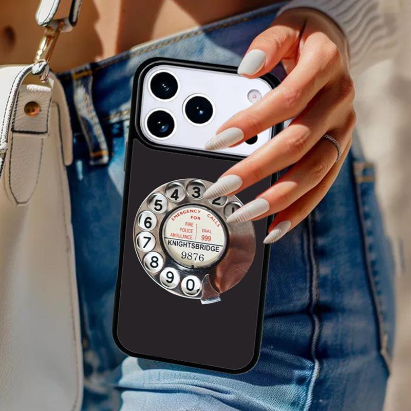 Retro rotary dial telephone Phone Case For iPhone 17 Air 14 15 13 12 Max Cover For Apple 16e 11 Pro Max Plus Coque