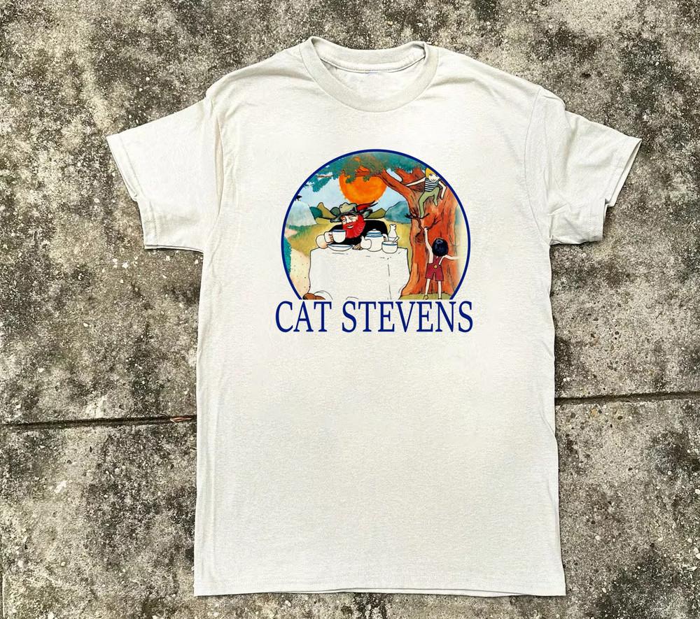 Cat Stevens white cotton Shirt Full size S-5XL TA935 Unisex T-Shirt S
