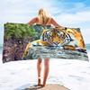 Oversized Beach Towel Pool Towels Microfiber Quick Dry Swim Towel Blanket Large Microfiber Sand Free Beach Towels Tiger Print