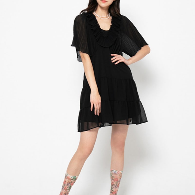 Romantic tiger Flamingo crew stockings