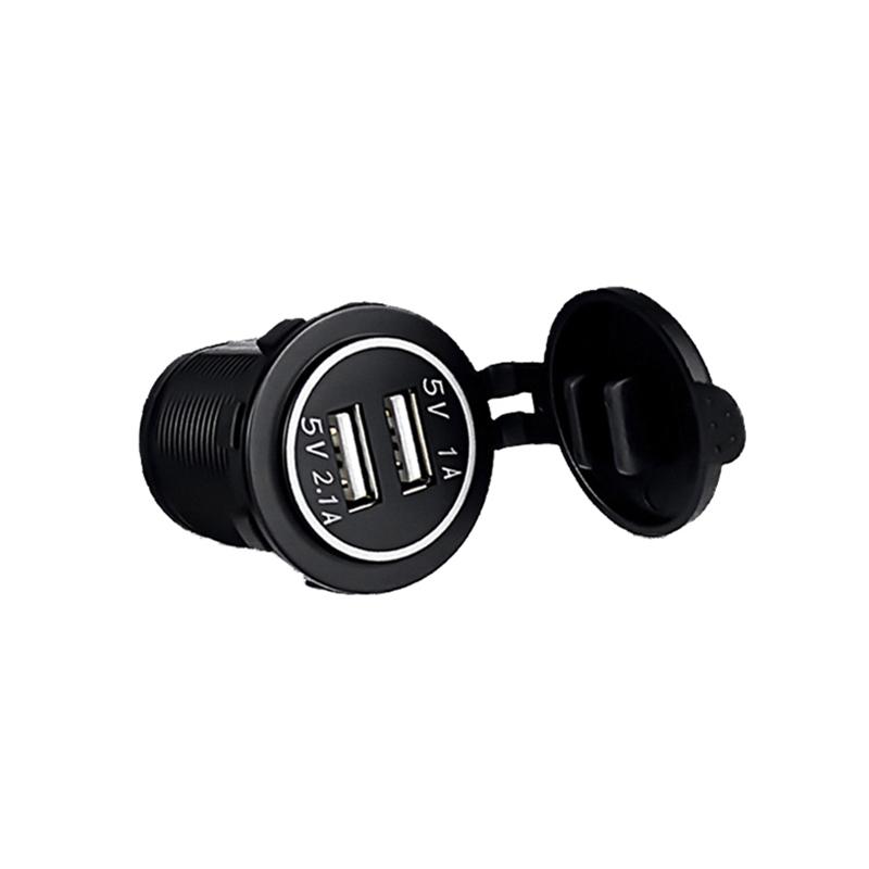 1Pcs 5V 2.1A/1A Car Charger Waterproof Port Socket Cigarette Lighter 12V/24V Dual Usb Outlet Replacement For Rv Camper Accessory