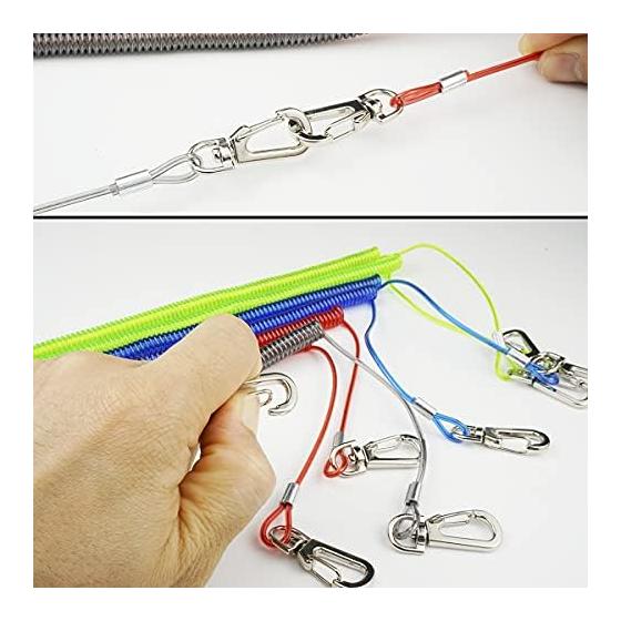 Fishing Rod Shitte Belt with Rope Spiral Cord with Wire 290cm Set