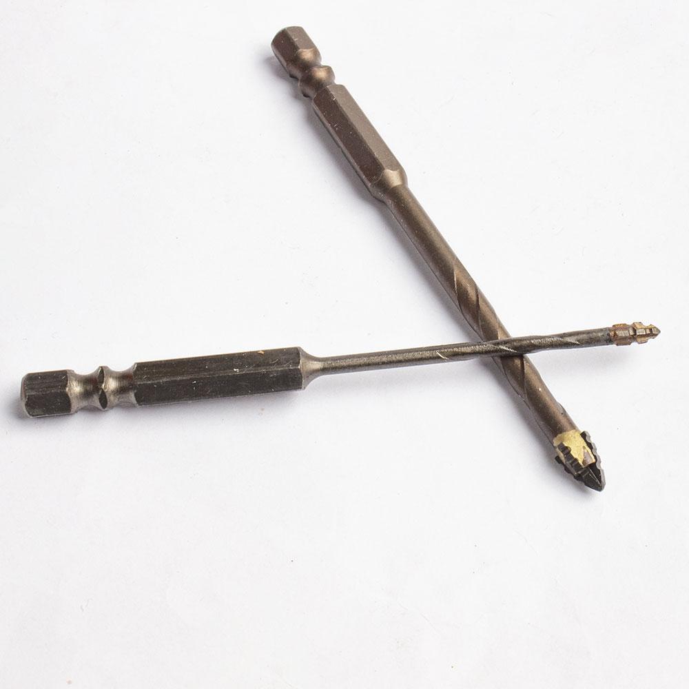 1Pc 4-Flute Serrated Eccentric Drill Bit High Hardness for Ceramic Glass Marble Concrete Tile Stainless Steel Dry Drilling
