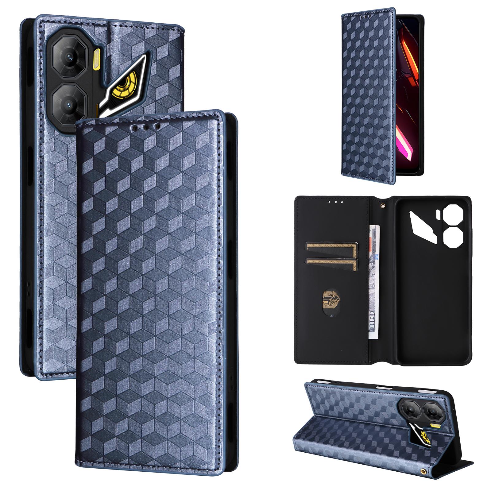 

Чохол-книжка для ZTE nubia Neo 3 з ПУ шкіри, захист всього корпусу з [блокуванням RFID], протиударний, міцний, ретро чохол для телефону for ZTE nubia Neo 3 синій