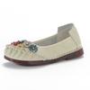 Genuine Leather Mother Shoes Spring and Summer Single Shoes Beef Tendon Bottom Layer Cowhide Comfortable Soft Sole Lightweight