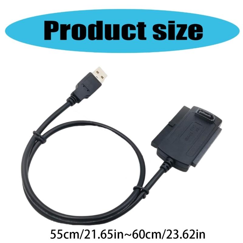 Hochgeschwindigkeits-USB-zu-IDE-Konverterkabel Unterstützt 2,5-Zoll/3,5-Zoll/5,25-Zoll-Festplatten und optische Laufwerke HDD-Übertragungskabel