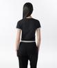 MUSINSA STANDARD WOMAN Women'S Slim Lace Trim T-Shirt [Black/White]