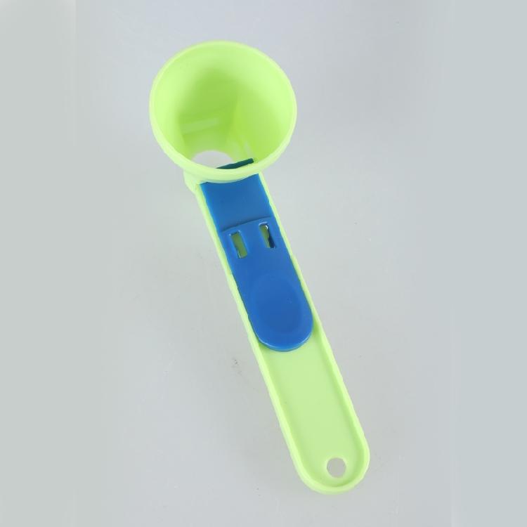 Ergonomic Long Handle Funnel Scooper Protein Powder Measuring Sliding Spoon Kitchen Accessories for Fitness Enthusiasts