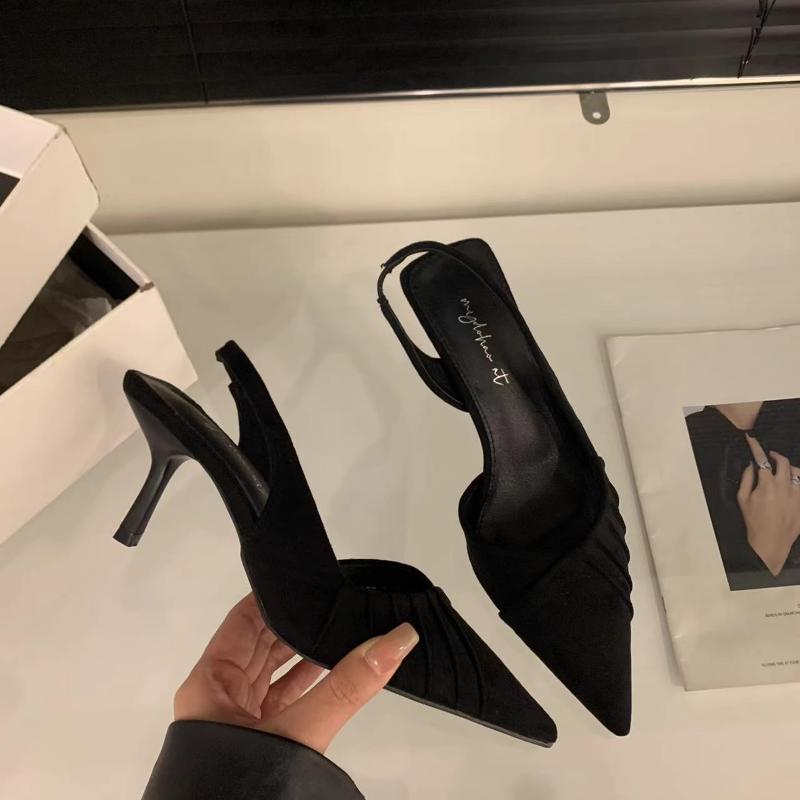 Fashion Fashion Summer New Women Pointed Toe Sandals Woman Pumps Sexy Thin High Heels Sandals Slingback Party Prom Mules Shoes