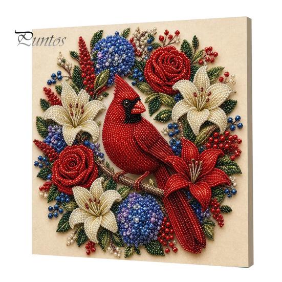 Christmas Home Decoration Faux Pearl Art Kit, DIY Snowman Painting 3D Festive Living Room Accents Xmas Scenes Crafting Project for Adults Beginners,