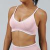 Colorblock Cross-Strap Shockproof Sports Bra for Yoga and Outdoor Fitness