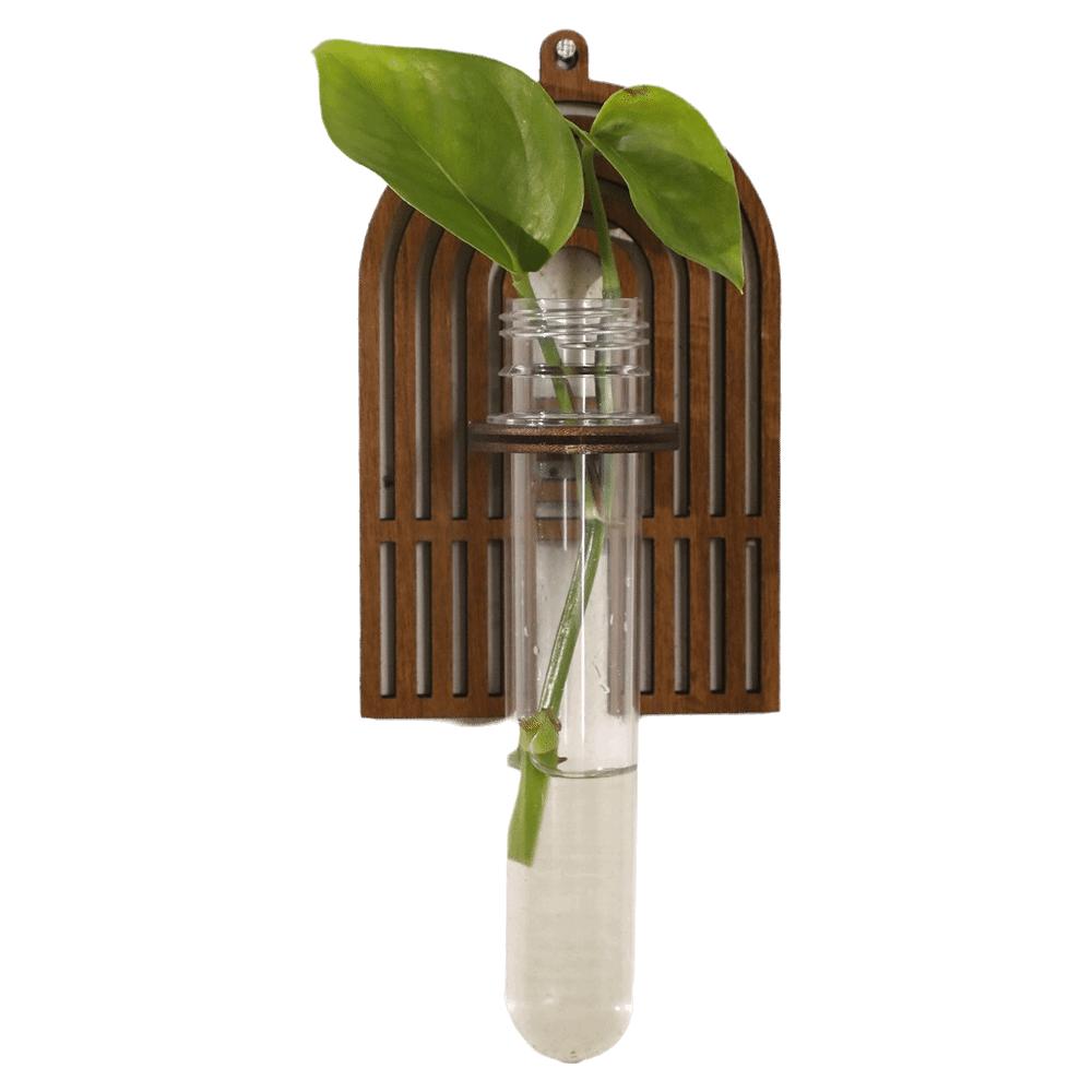 Home Ornaments Hydroponic Planter Shelf Wooden Wall Decoration Wall Mounted Planter Plant Lover