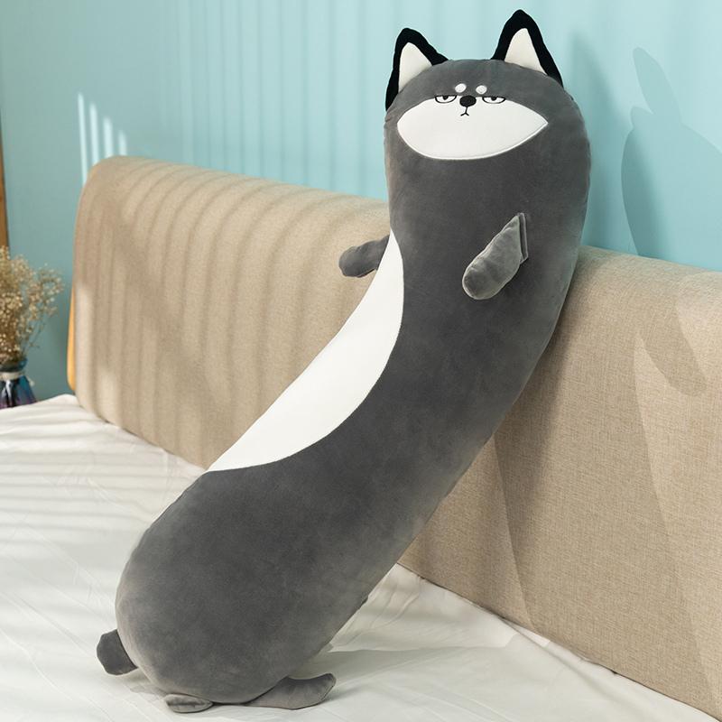 75/95/125cm Lovely Dinosaur Penguin Husky Unicorn Kawaii Long Pillow Stuffed Soft Animal Dolls Sleeping Pregnant Baby Kids Toys