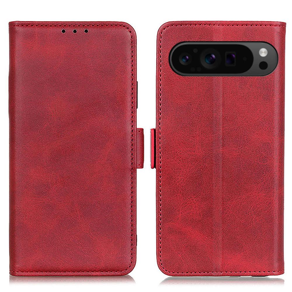 For Google Pixel 10 Pro XL/9 Pro XL Phone Case Cowhide Texture PU Leather Phone Stand Cover