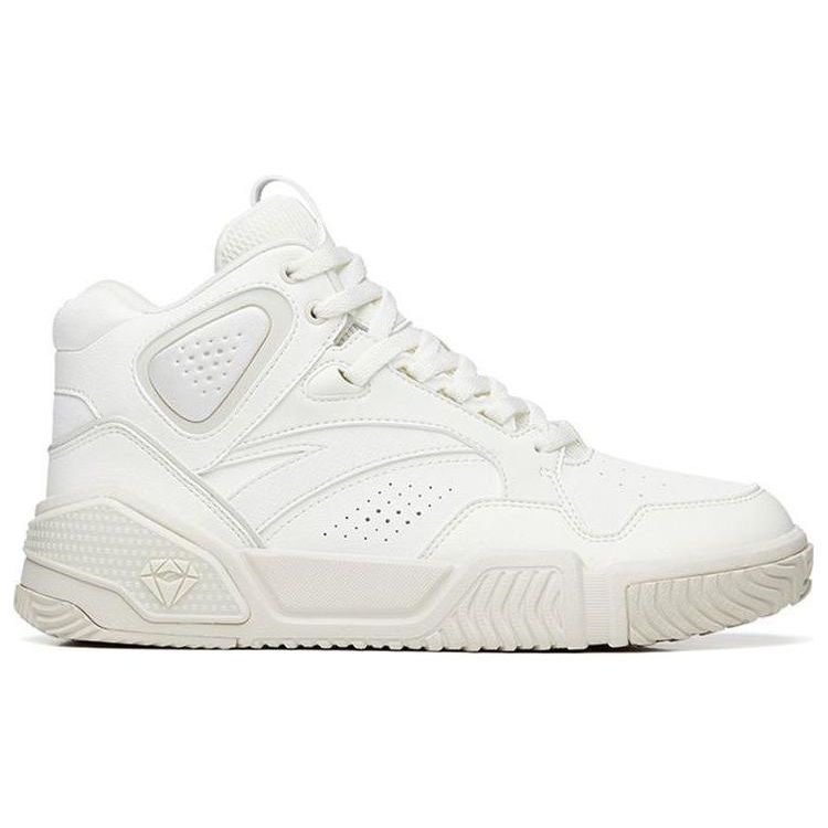 Anta Flame High Platform Casual Shoes Women White Black 122238090R-1