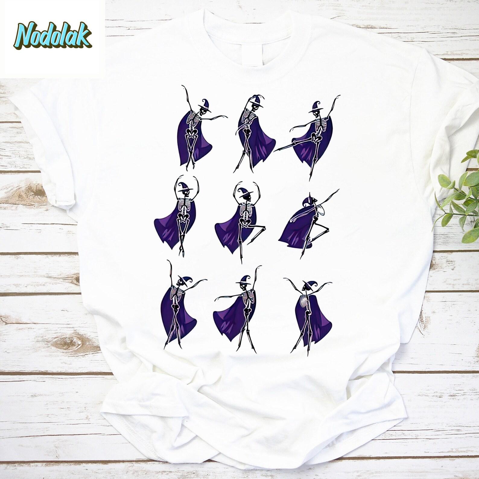 Skeleton Witches Dance Ballet for Halloween Vintage T-Shirt, Skeleton Witches Shirt, Skeleton Halloween Shirt, Witches Halloween Shirt 4XL