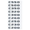 Mercedes Benz C180/C200/C220d/C250d/C260/C300d 4MATIC 3D Glossy Black ABS Letters Emblem - W205 Coupe Trunk Logo Sticker QG2