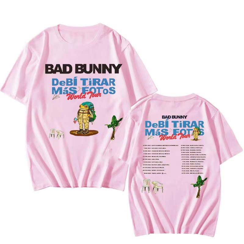 Bad Bunny 2026 World Tour T-shirt Debí Tirar Más Fotos Album NEW Tshirts Short Sleeve Cotton Y2k Short Sleeves Classic