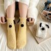 Korall-Samt Hunde Socken Damen Winter Verdickt Plüsch Warm Bequeme Schlaf Socke Niedlich Cartoon Lieblich Tier Boden Socken